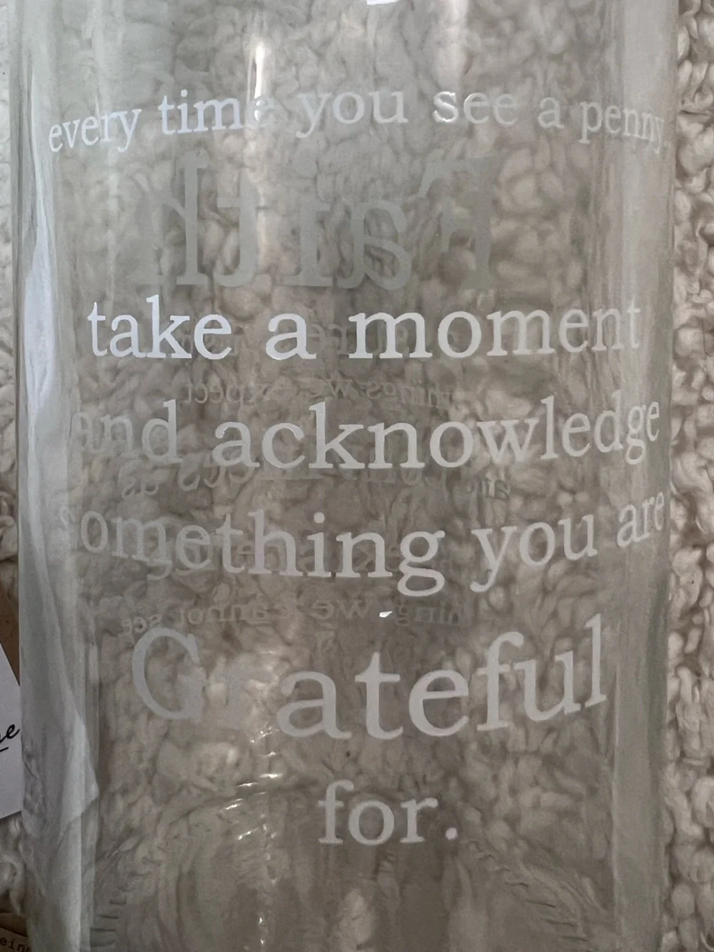 Studio Pennylane Faith & Gratitude Clear Apothecary Jar
